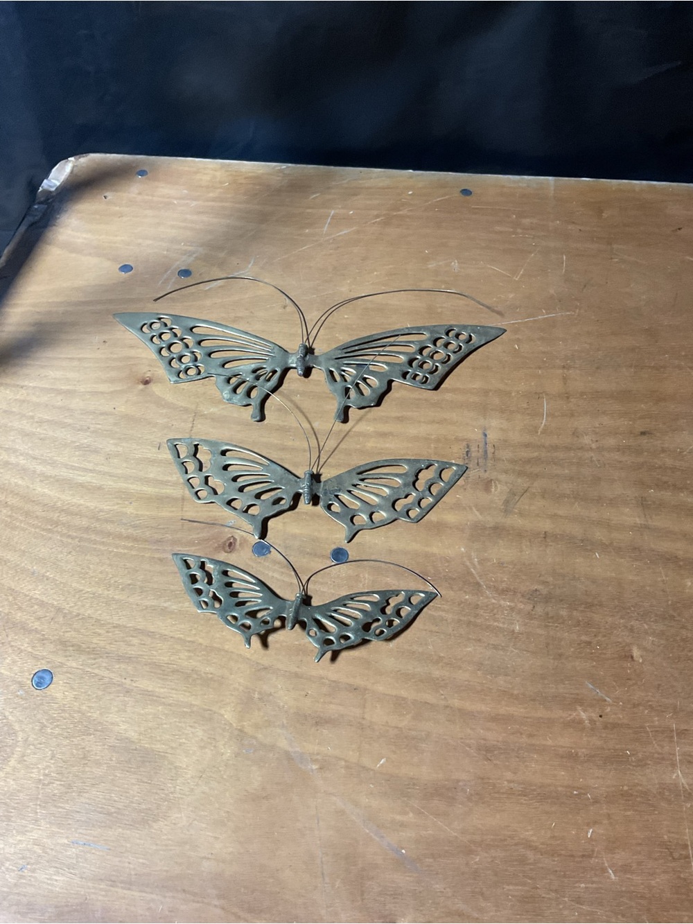 Triple Butterfly Wall Art - Antique Bronze Finish